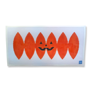 3D Pumpkin Jack O'Lantern Needlepoint Canvas