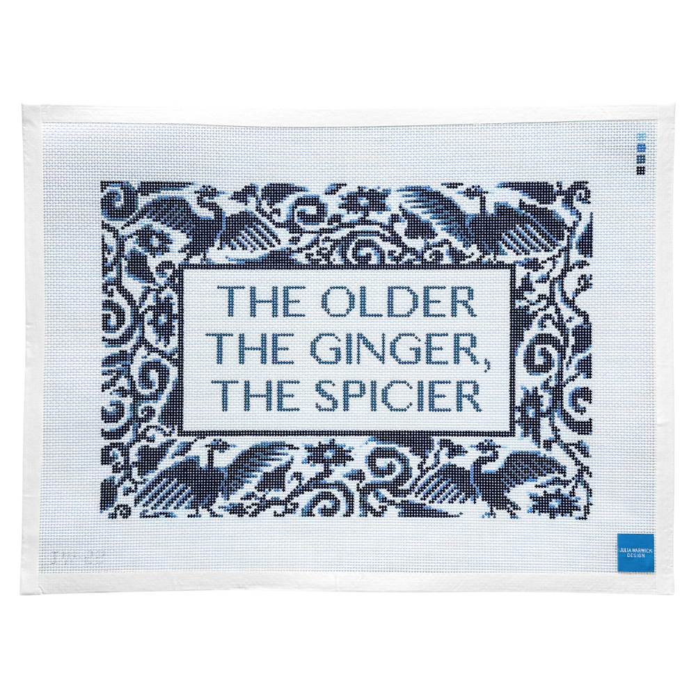 Blue and White Ginger Jar Needlepoint Canvas