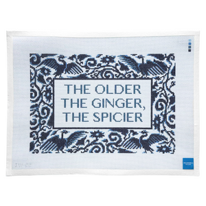 Blue and White Ginger Jar Needlepoint Canvas