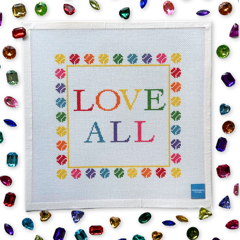 Pride Love All Tennis Needlepoint Canvas