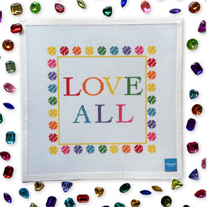 Pride Love All Tennis Needlepoint Canvas