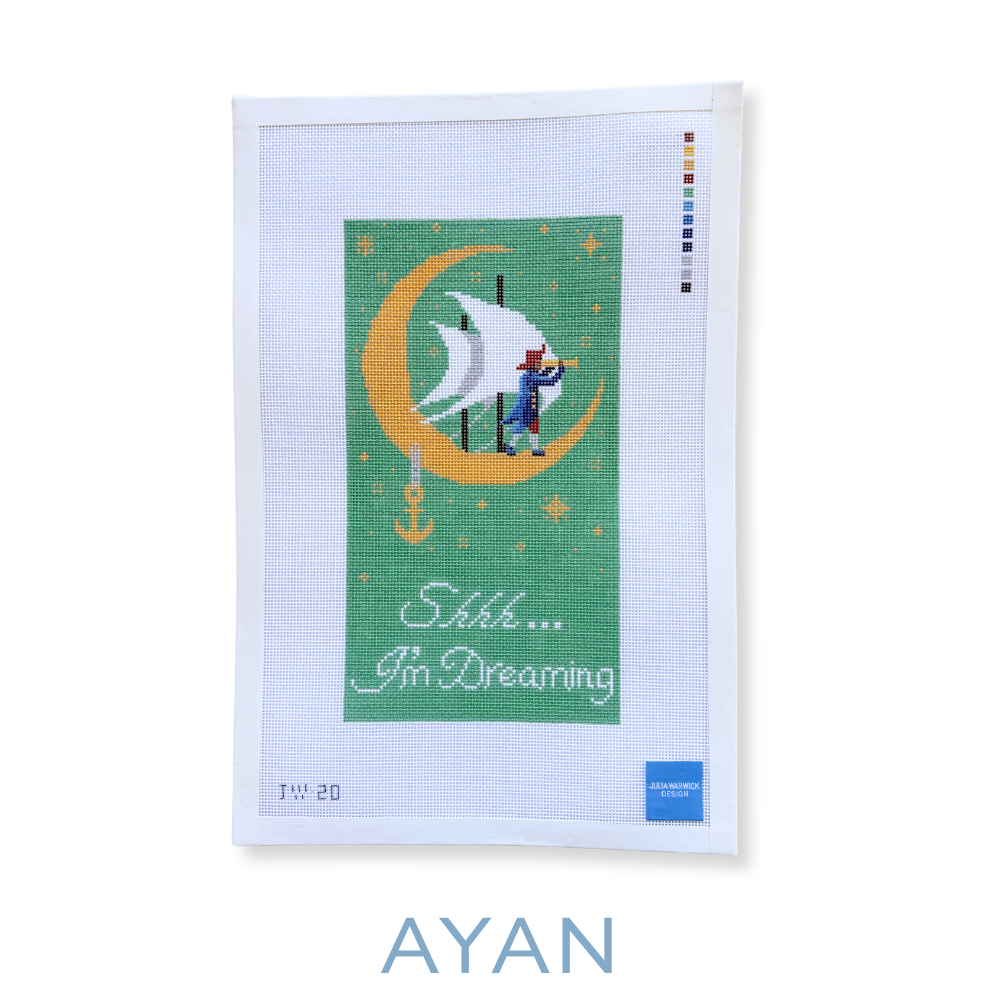 Sailor’s Dream: Baby Boy Nursery Needlepoint Door Hanger Canvas