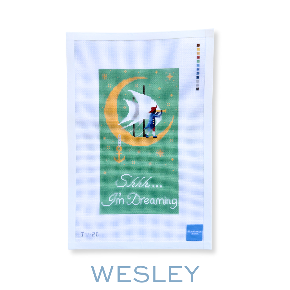 Sailor’s Dream: Baby Boy Nursery Needlepoint Door Hanger Canvas