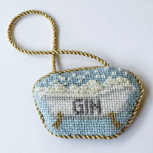 Gin Decanter Tag Needlepoint Canvas